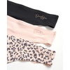 image:imageJessica Simpson Womens Underwear Breathable Thongs No Show Ladies Panties Soft Microfiber Stretch Lace Tanga 3 PackAnimal Pearl BlushBlackPearl Blush