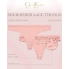 image:imageJessica Simpson Womens Underwear Breathable Thongs No Show Ladies Panties Soft Microfiber Stretch Lace Tanga 3 PackBrunetteMellow RoseJet Black