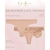 image:imageJessica Simpson Womens Underwear Breathable Thongs No Show Ladies Panties Soft Microfiber Stretch Lace Tanga 3 PackDolcePearlBlack