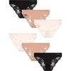 image:imageJessica Simpson Womens Bikini Panties  6 Pack Seamless Lace Womens Underwear  Microfiber Bikinis for Women Sizes SXLPearlDolceBlack