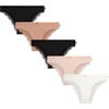 image:imageJessica Simpson Womens Bikini Underwear  5 Pack Sexy Lace Trim Seamless Panties Briefs for WomenBlackBlackDolceRoseGardenia
