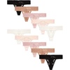 image:imageJessica Simpson Womens Thong Underwear  10 Pack Microfiber Stretch Lace Panties Soft amp Sexy LingerieBlushGardeniaDolcePale MauveBlack