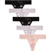 image:imageJessica Simpson Womens Thong Underwear  5 Pack Microfiber Stretch Lace Panties Soft amp Sexy Lingerie for WomenRose SmokeBlackBlackRaindropsRaindrops