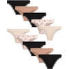image:imageJessica Simpson Womens Underwear  10 Pack Seamless Bikini Briefs SXLBlackBlack PrintDolceGardenia