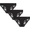 image:imageJessica Simpson Womens Underwear  3 Pack Microfiber Lace Bikini Panties SXLBlack