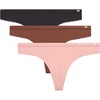 image:imageJessica Simpson Womens Underwear Breathable Thongs No Show Ladies Panties Soft Microfiber Stretch Lace Tanga 3 PackBrunetteMellow RoseJet Black