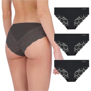 image:imageJessica Simpson Seamless Underwear For Women Lace Hipster Panties Cute Breathable and Comfortable Multipack Ropa InteriorBlack 3 Pack