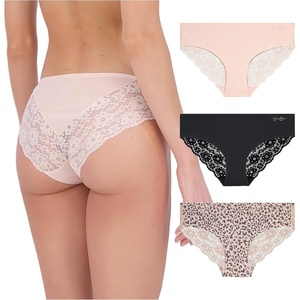 image:imageJessica Simpson Seamless Underwear For Women Lace Hipster Panties Cute Breathable and Comfortable Multipack Ropa InteriorPearlBlackBlush 3 Pack