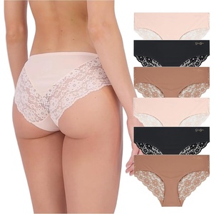 image:imageJessica Simpson Seamless Underwear For Women Lace Hipster Panties Cute Breathable and Comfortable Multipack Ropa InteriorPearlDolceBlack 6 Pack