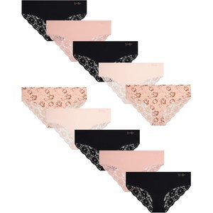 image:imageJessica Simpson Womens Hipster Underwear  10 Pack Sexy Lace Trim No Show Seamless Briefs  Panties for Women SXLRose Multi