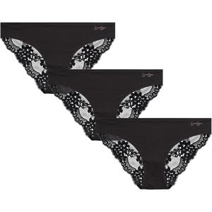 image:imageJessica Simpson Womens Underwear  3 Pack Microfiber Lace Bikini Panties SXLBlack