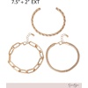 image:imageJessica Simpson 3Piece Bracelet Set GoldTone Chunky Bracelets