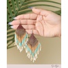 image:imageJessica Simpson Beaded Earrings for Women Dangling Multicolor Seed BeadBlue