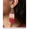 image:imageJessica Simpson Beaded Earrings for Women Dangling Multicolor Seed BeadRed