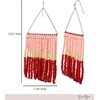 image:imageJessica Simpson Beaded Earrings for Women Dangling Multicolor Seed BeadRed