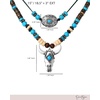 image:imageJessica Simpson Beaded Layered Necklace for Women with Turquoise and Bull