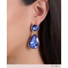 image:imageJessica Simpson Blue Crystal Teardrop Earrings for Women GoldTone
