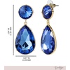 image:imageJessica Simpson Blue Crystal Teardrop Earrings for Women GoldTone
