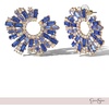 image:imageJessica Simpson Bold Blue Circle Statement Earrings for Women  GoldTone