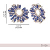 image:imageJessica Simpson Bold Blue Circle Statement Earrings for Women  GoldTone