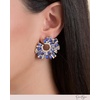 image:imageJessica Simpson Bold Blue Circle Statement Earrings for Women  GoldTone