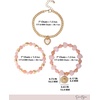 image:imageJessica Simpson Bracelets for Women 3Piece Pink Beaded and GoldTone