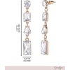 image:imageJessica Simpson Clear Crystal Dangle Earrings for Women GoldTone