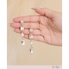 image:imageJessica Simpson Clear Crystal Dangle Earrings for Women GoldTone