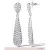 image:imageJessica Simpson Clear Crystal Teardrop Earrings for Women SilverTone