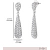 image:imageJessica Simpson Clear Crystal Teardrop Earrings for Women SilverTone