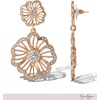 image:imageJessica Simpson Clear Pave Crystal Flower Dangle Earrings for Women Flower