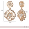 image:imageJessica Simpson Clear Pave Crystal Flower Dangle Earrings for Women Flower