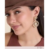 image:imageJessica Simpson Clear Pave Crystal Flower Dangle Earrings for Women Flower