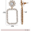 image:imageJessica Simpson Clear Pave Crystal Rectangle Dangle Earrings for Women