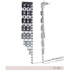 image:imageJessica Simpson Dangle Chain Earrings for Women Silver or GoldToneBlack Gradient