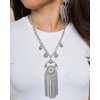 image:imageJessica Simpson Dreamcatcher Pendant Necklace for Women 16 SilverTone Trendy Boho Necklace with Pendant and Charms