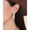 image:imageJessica Simpson Drop Stud Earrings for Women Polished SilverTone Drop