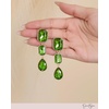 image:imageJessica Simpson Emerald Green Drop Earrings for Women  GoldTone Triple