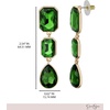 image:imageJessica Simpson Emerald Green Drop Earrings for Women  GoldTone Triple