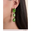image:imageJessica Simpson Emerald Green Drop Earrings for Women  GoldTone Triple