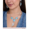 image:imageJessica Simpson Feathers and Turquoise Necklace for Women 173