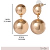 image:imageJessica Simpson GoldTone Ball Drop Earrings for Women Large Earrings
