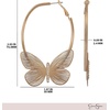 image:imageJessica Simpson GoldTone Butterfly Earrings for Women Drop or HoopGold Filigree Hoops