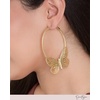 image:imageJessica Simpson GoldTone Butterfly Earrings for Women Drop or HoopGold Filigree Hoops