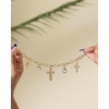 image:imageJessica Simpson GoldTone Charm Bracelet for Women AdjustableCross Gold Tone