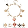 image:imageJessica Simpson GoldTone Charm Bracelet for Women AdjustableHearts  Moon Gold Tone