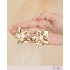 image:imageJessica Simpson GoldTone Flower Earrings for Women with Pearl Accent