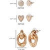 image:imageJessica Simpson GoldTone Mothers Day Earrings Pack for WomenPave Crystal Gold Tone