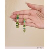 image:imageJessica Simpson Large Hoop Earrings for Women Multicolored Gemstone HoopsGreen