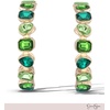 image:imageJessica Simpson Large Hoop Earrings for Women Multicolored Gemstone HoopsGreen